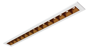Rubini Accent White Bezel Copper Baffle