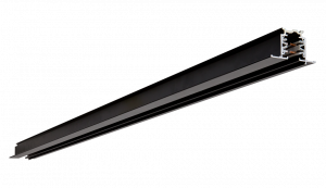 3 Circuit Track Recessed Black