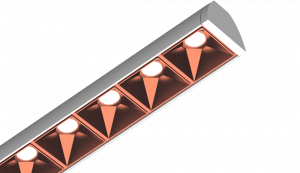 White Housing Copper Baffle