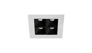 Rubini Recessed 4 White Bezel Black Baffle