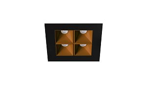 Rubini Recessed 4 Black Bezel Copper Baffle