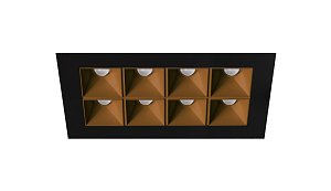 Rubini Recessed 8 Black Bezel Copper Baffle