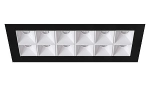 Rubini Recessed 12 Black Bezel White Baffle