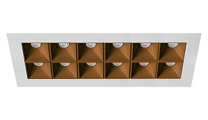 Rubini Recessed 12 White Bezel Copper Baffle
