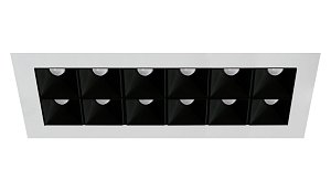 Rubini Recessed 12 White Bezel Black Baffle
