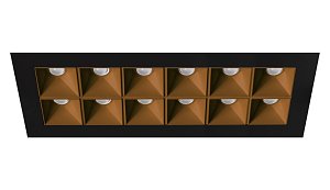 Rubini Recessed 12 Black Bezel Copper Baffle